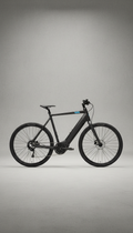 Graphite Black aluminum commuter e-bike